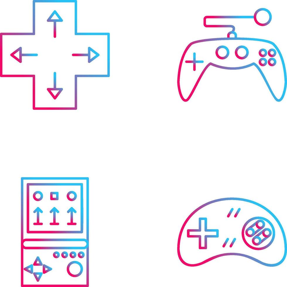Direction Key and Gaming Control Icon vector