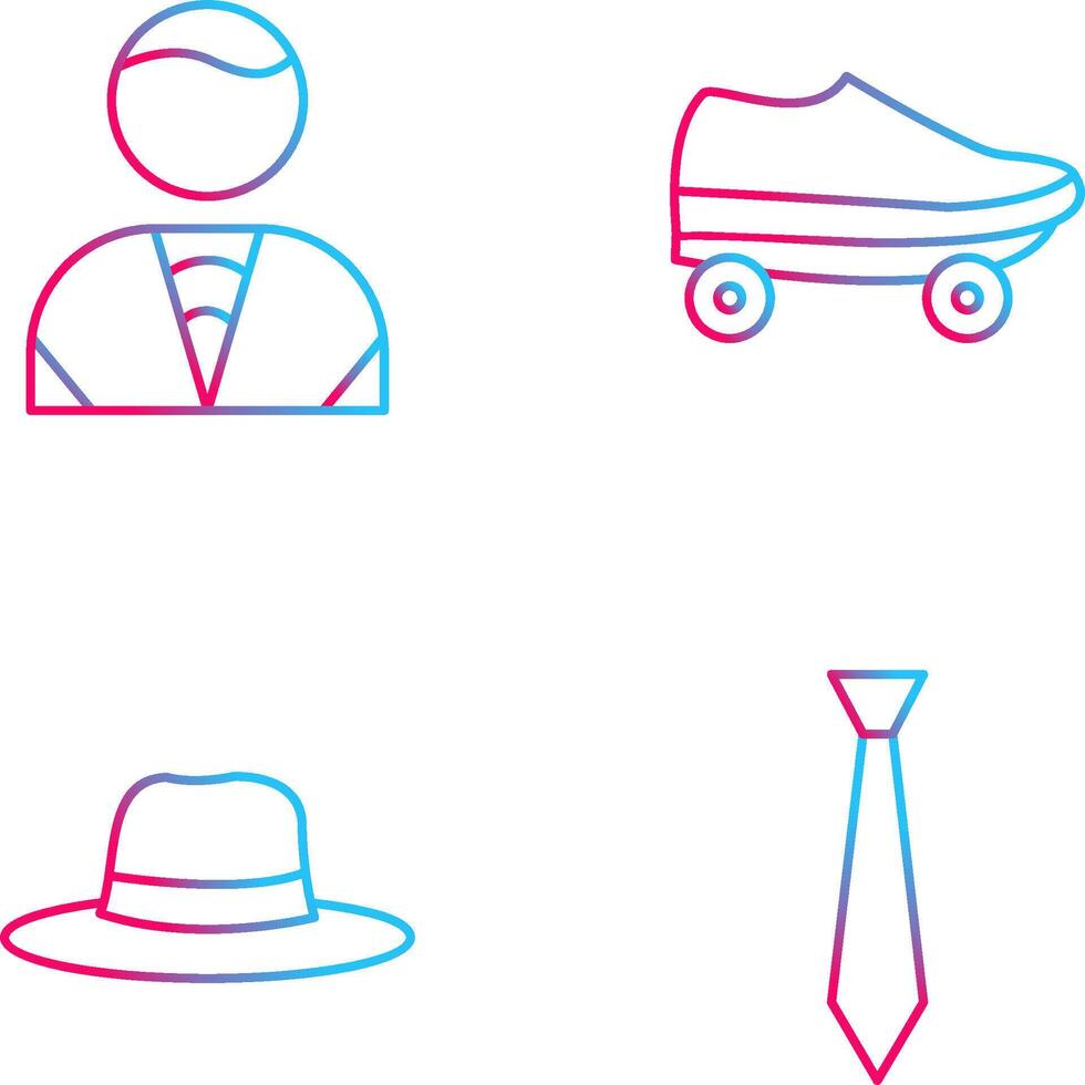 Man and Skates Icon vector