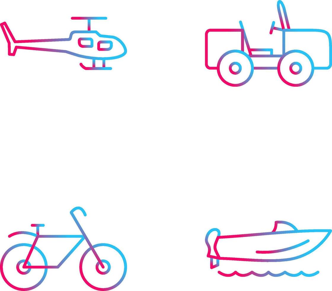 Helicopter and Safari Icon vector