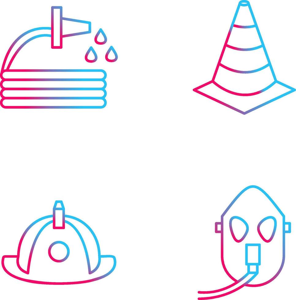 water hose and cone Icon vector