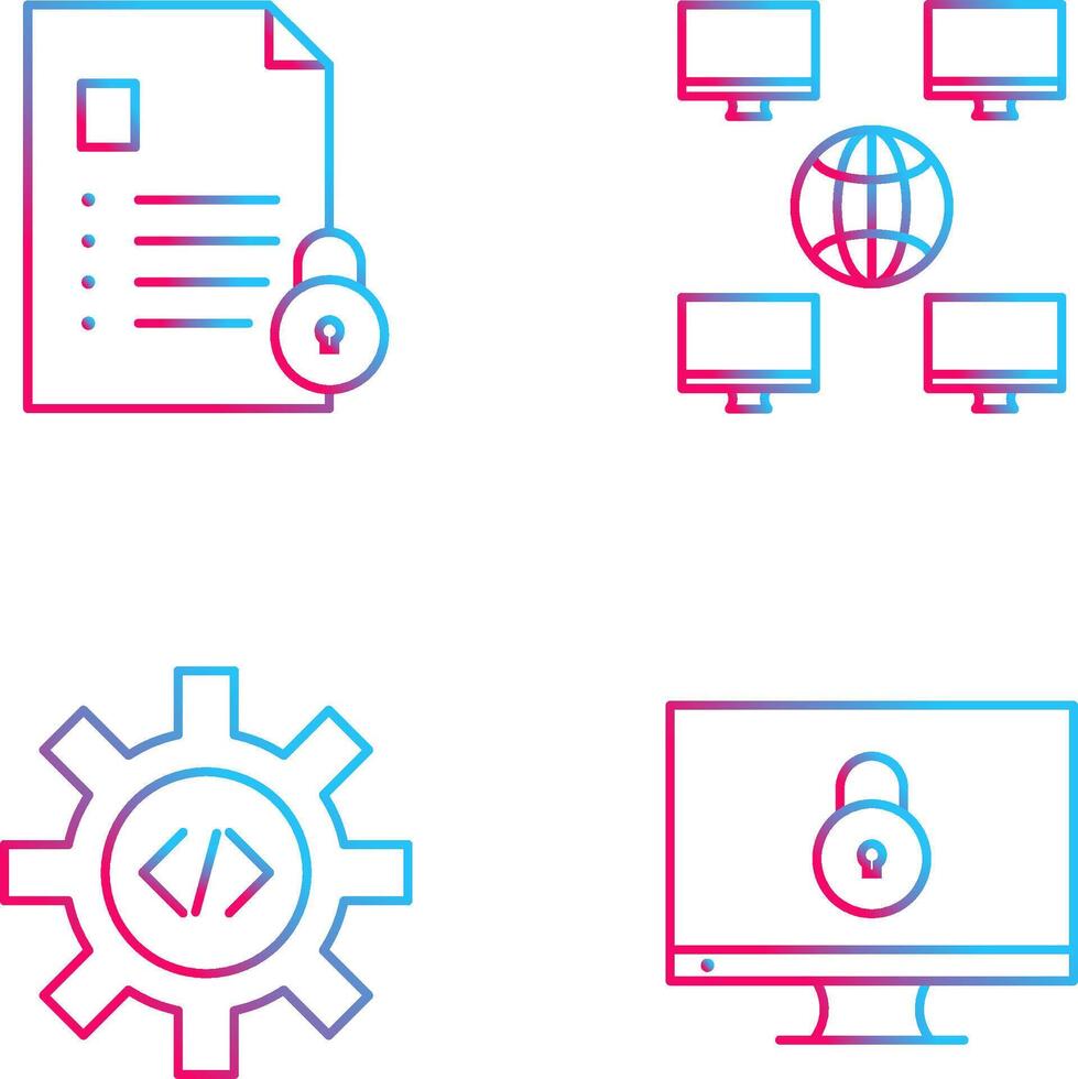 confidentiality and company network Icon vector