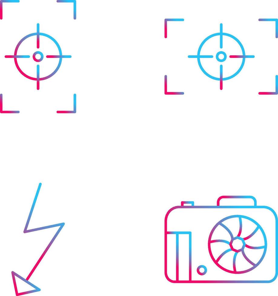 focus vertical and focus horizontal Icon vector