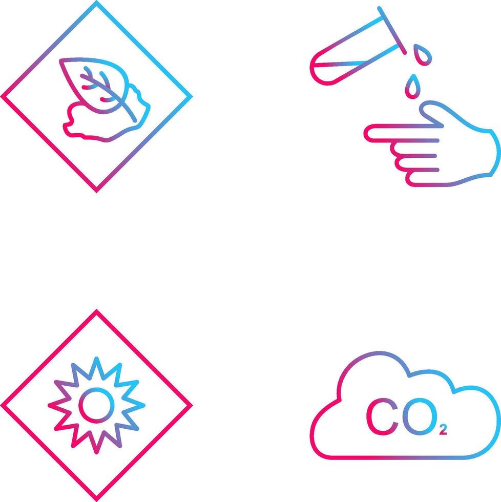 Environment hazard and Corrosive hazard Icon vector