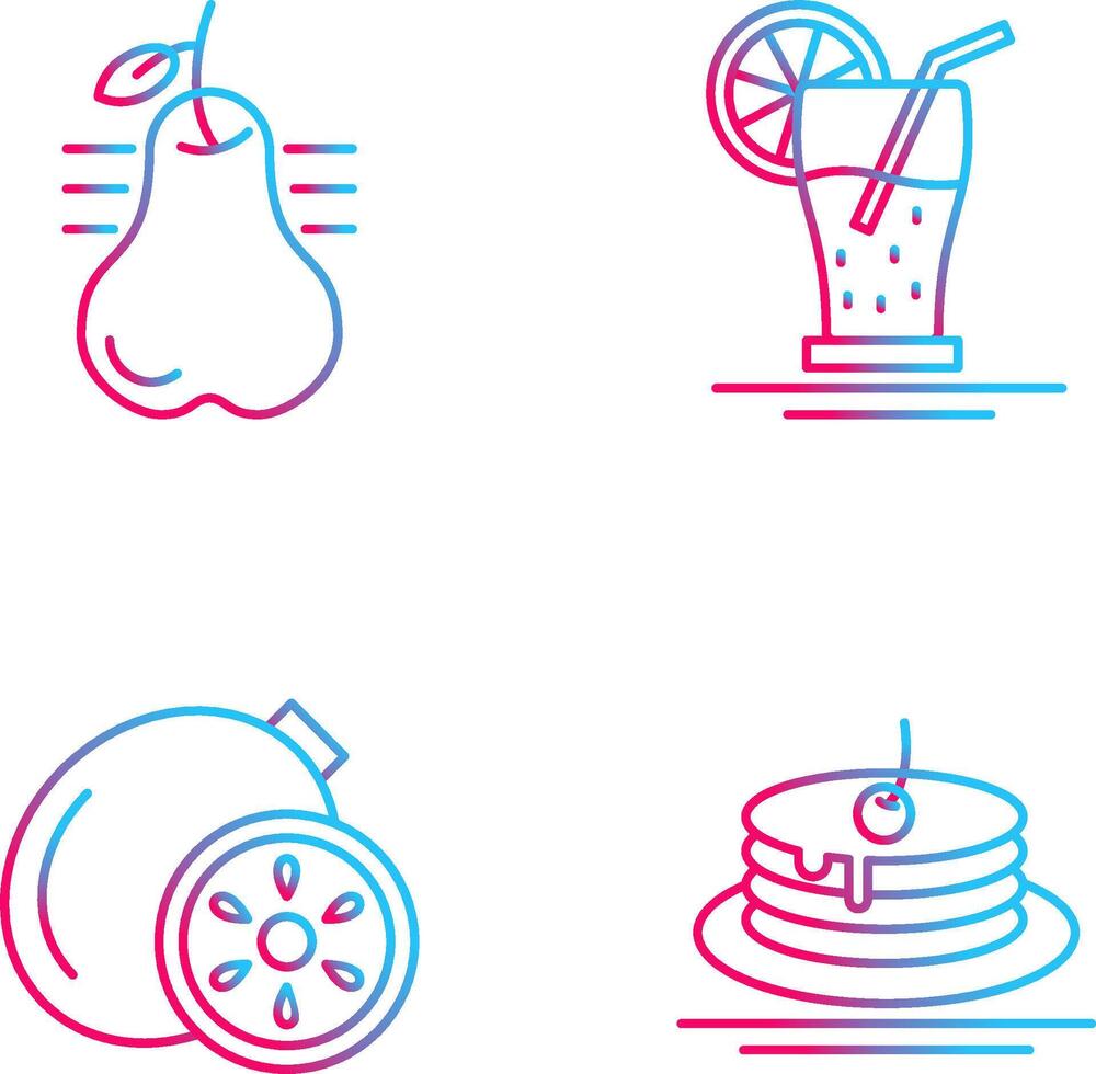 Pear and Orange Juice Icon vector