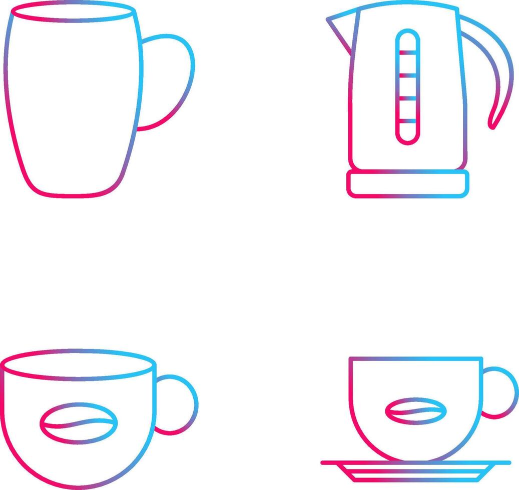 mug and kettle Icon vector