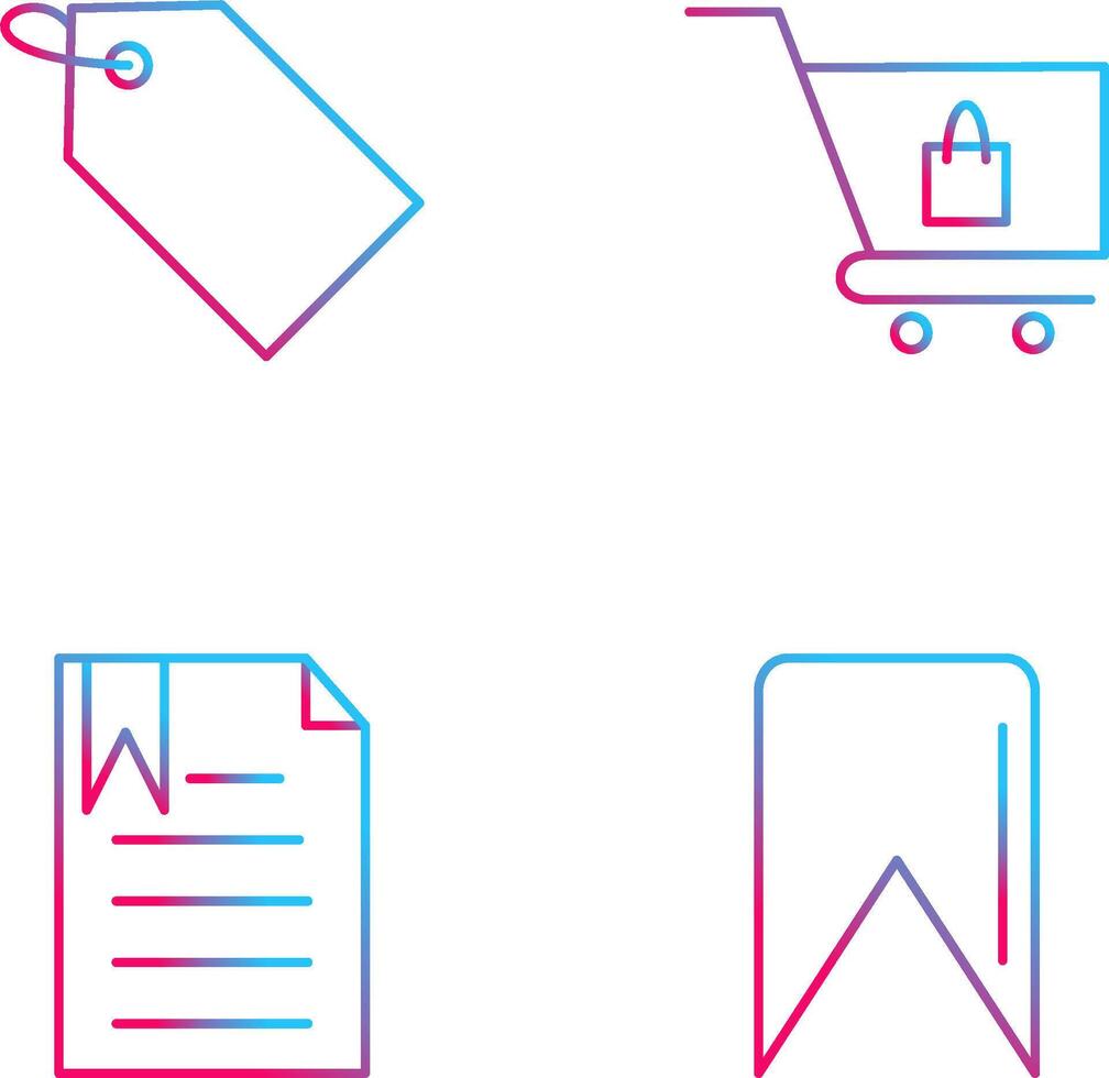 tag and cart Icon vector