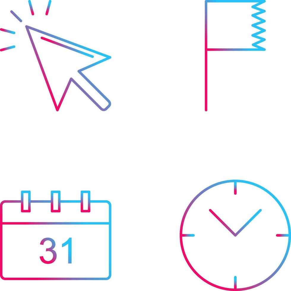 mouse and flag Icon vector