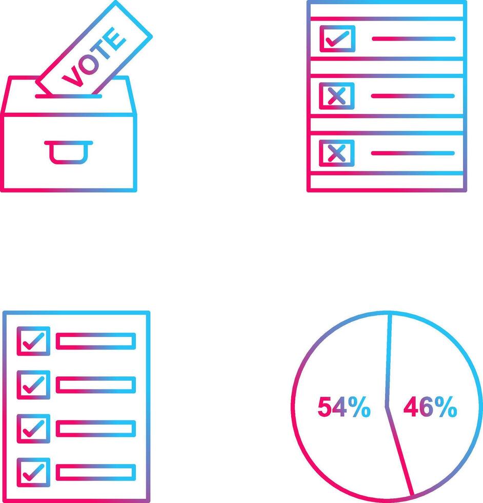 Casting Vote and Ballot Paper Icon vector