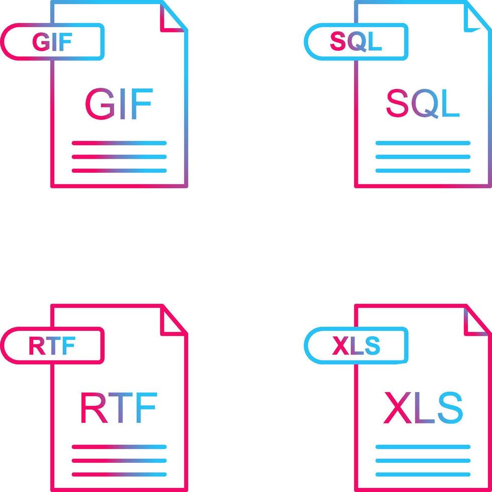 gif y sql icono vector