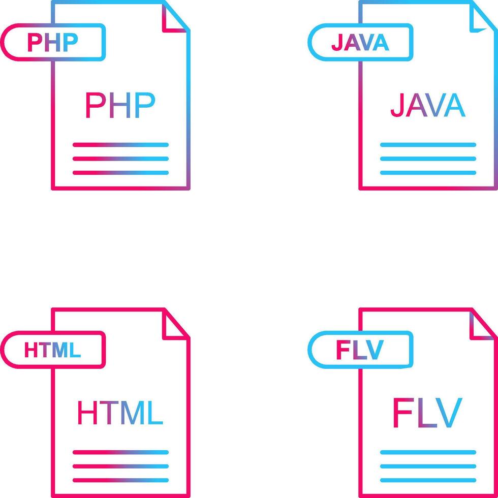 PHP and Java Icon vector