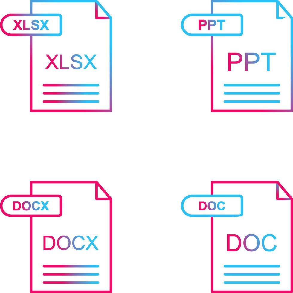 XLSX and PPT Icon vector