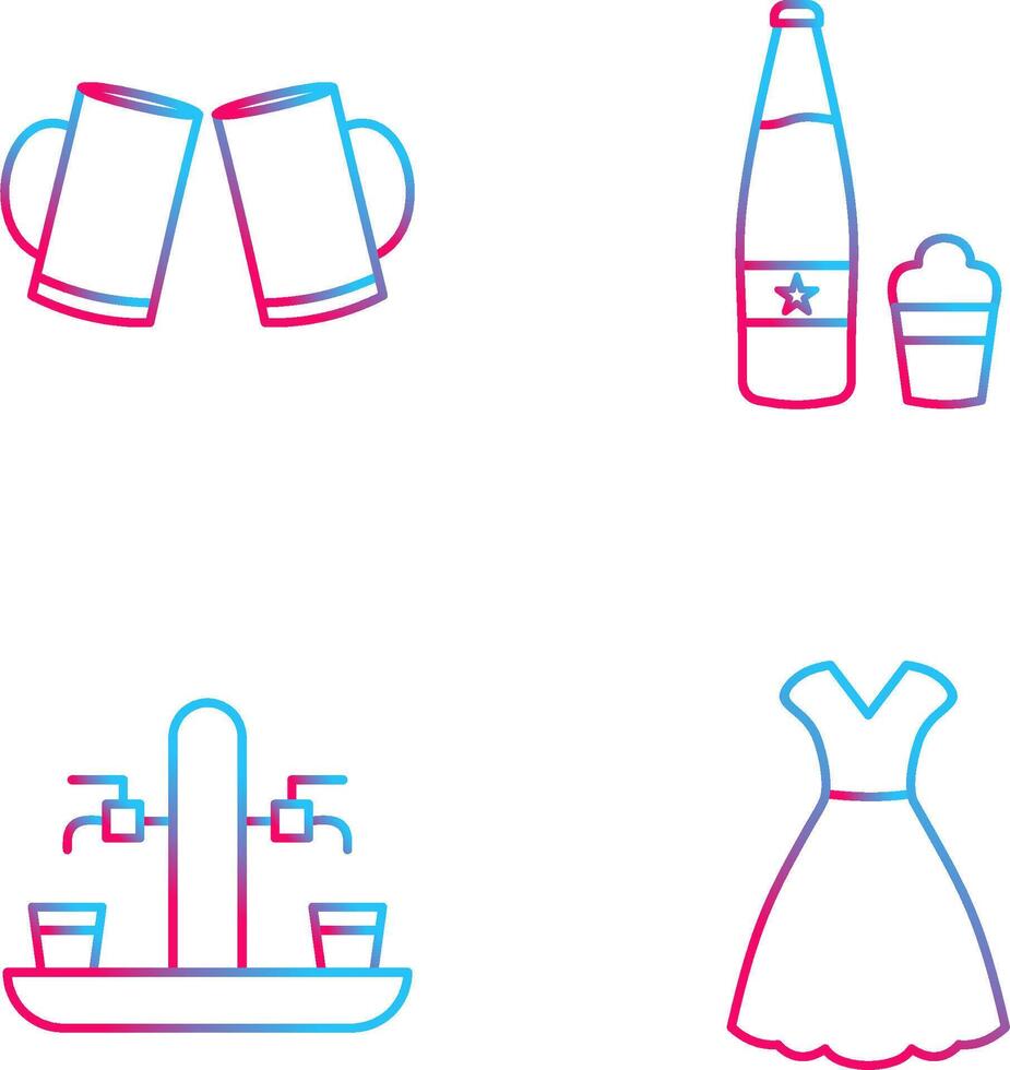 Beers Toasting and Beer Icon vector