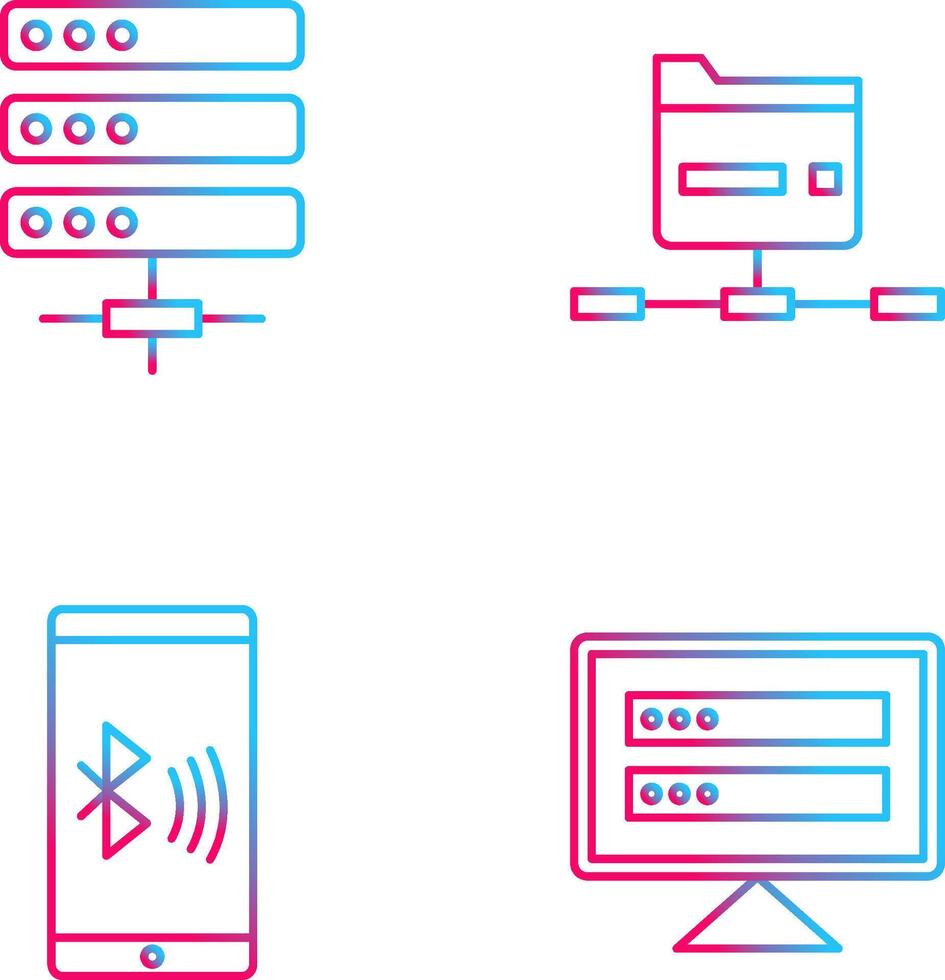 Server and Network Icon vector