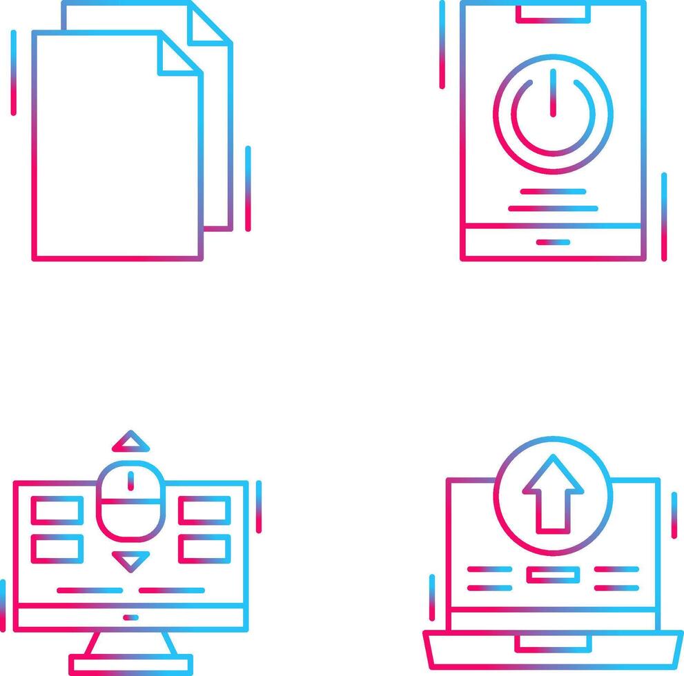 Copy and Power Icon vector