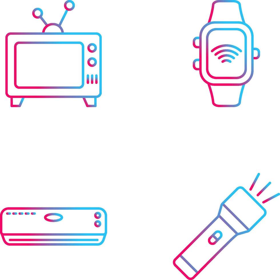 Television and Smart Watch Icon vector