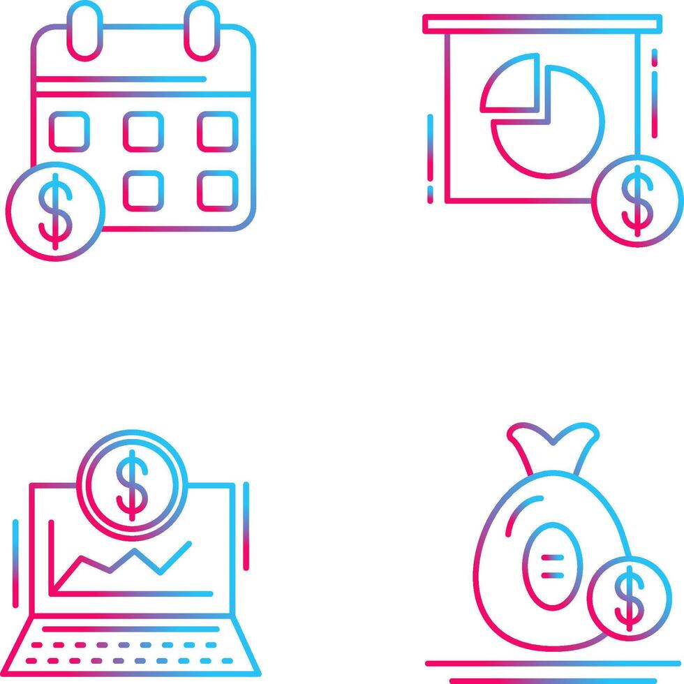 Calendar and Pie Chart Icon vector