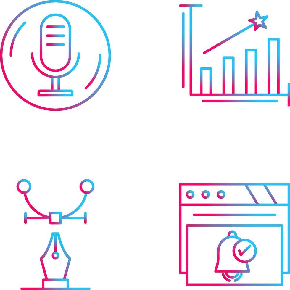 Microphone and Line Bars Icon vector