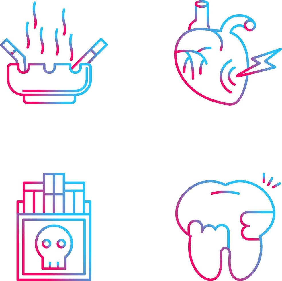 Heart Attack and hashtray Icon vector