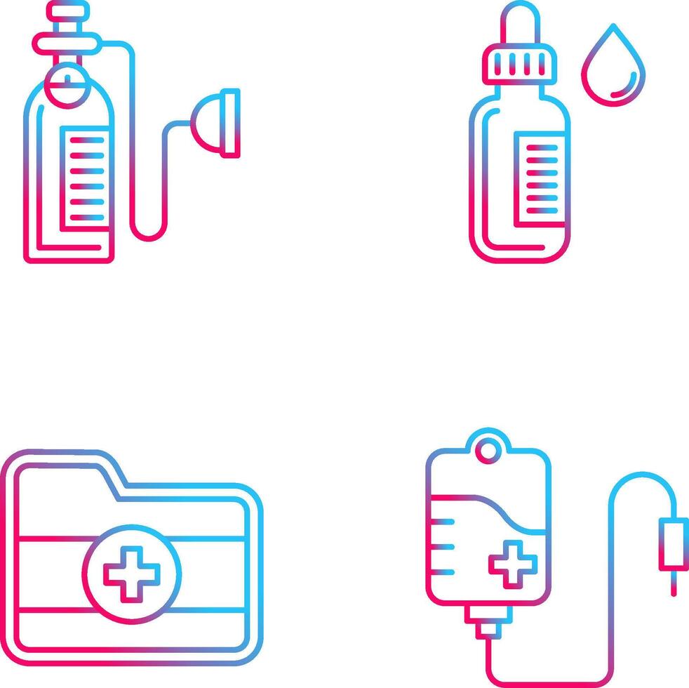 Oxygen and Dropper Icon vector