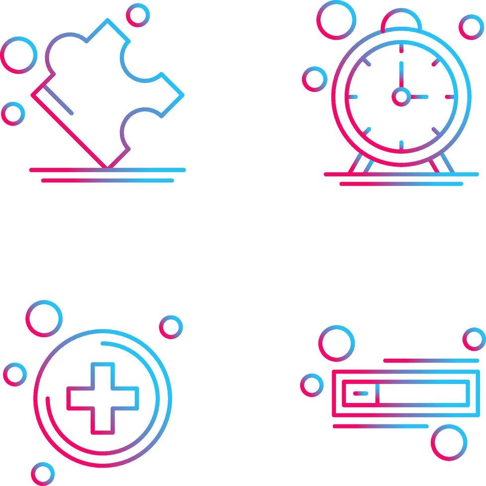 Puzzle and Stop Watch Icon vector