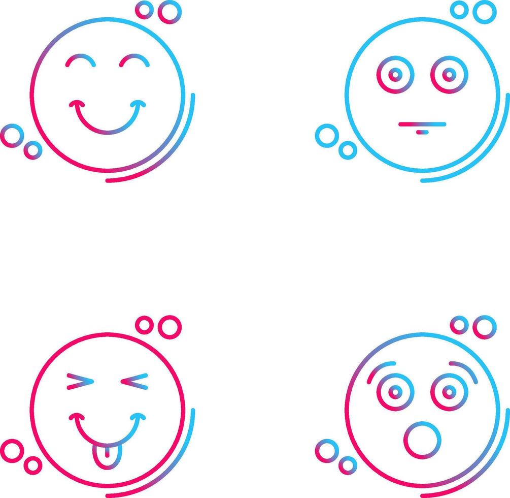Smile and Neutral Icon vector