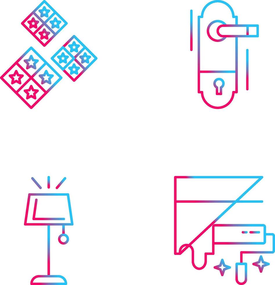 Tiles and Doorknob Icon vector