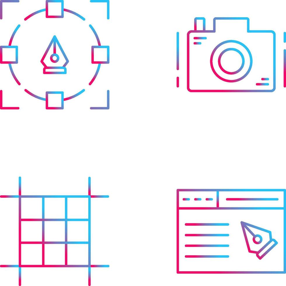 Camera and Icon vector