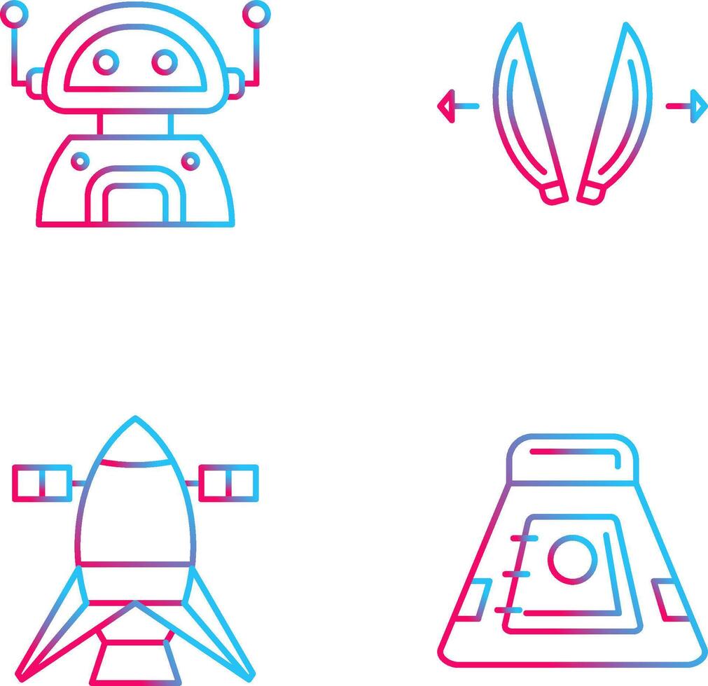 robot and playload Icon vector