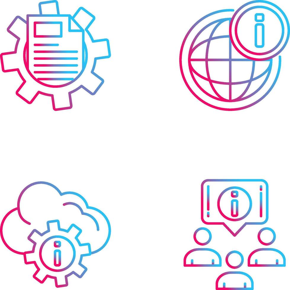 cogwheel and world Icon vector