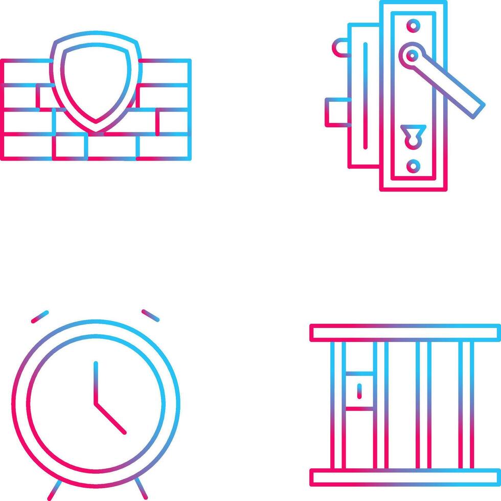 Firewall and Door Handle Icon vector