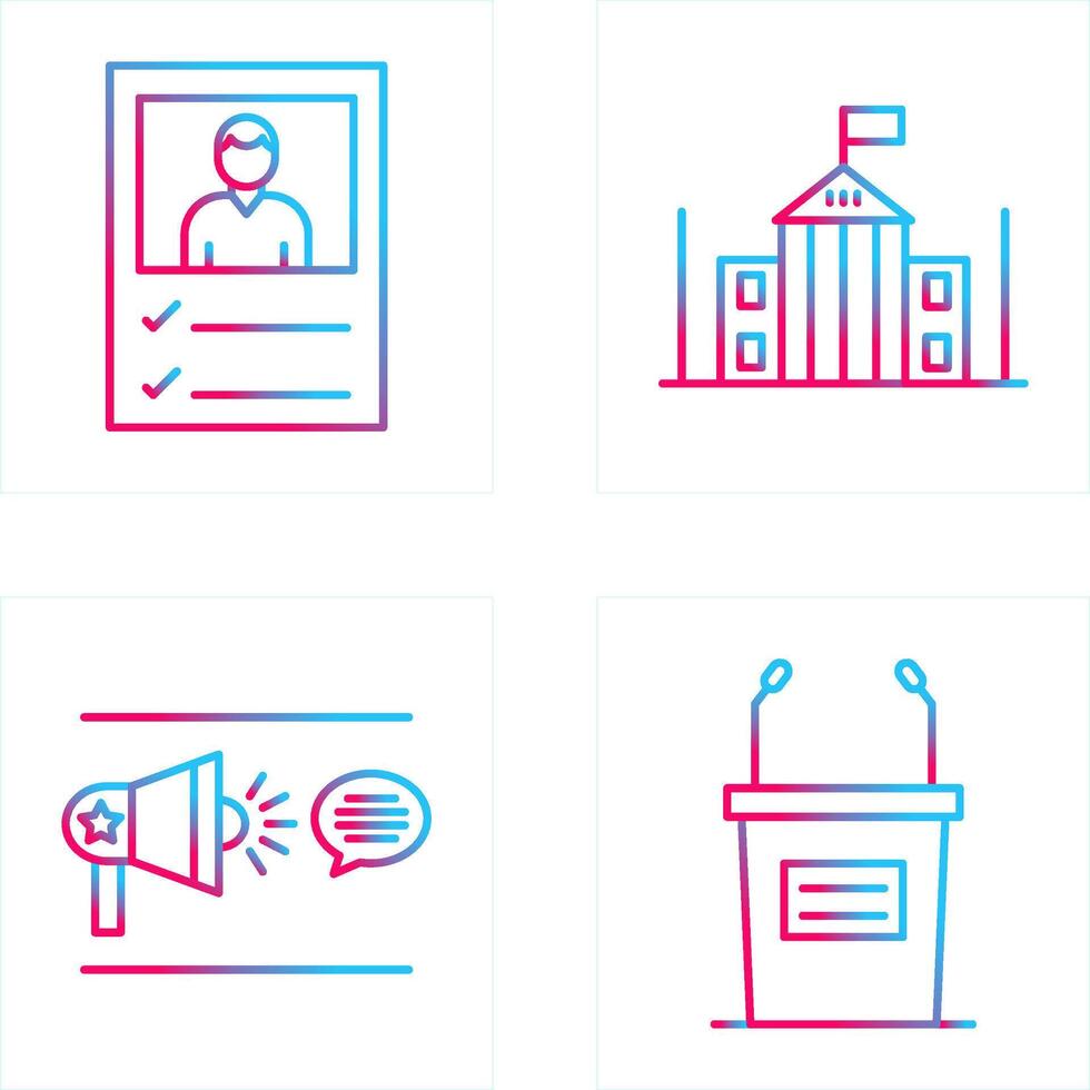 Ballot and Parliament Icon vector