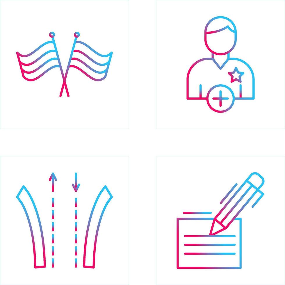 Flag and Candidate Icon vector
