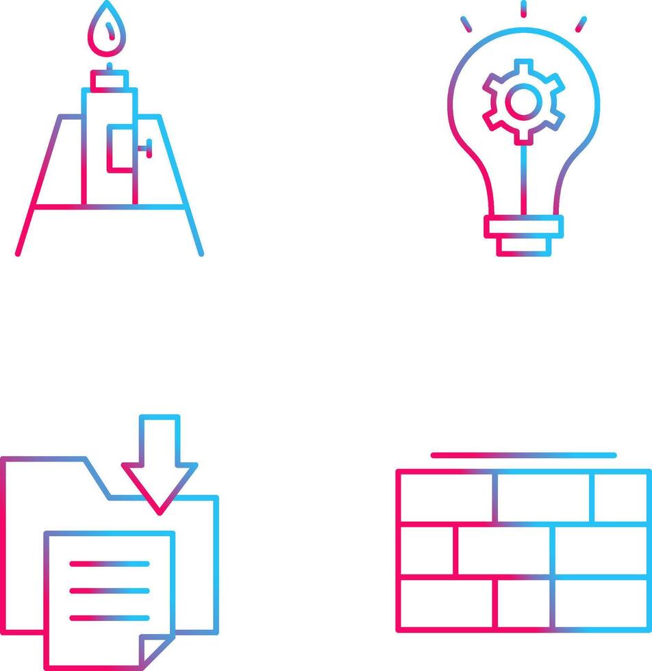 Burner and Idea Icon vector