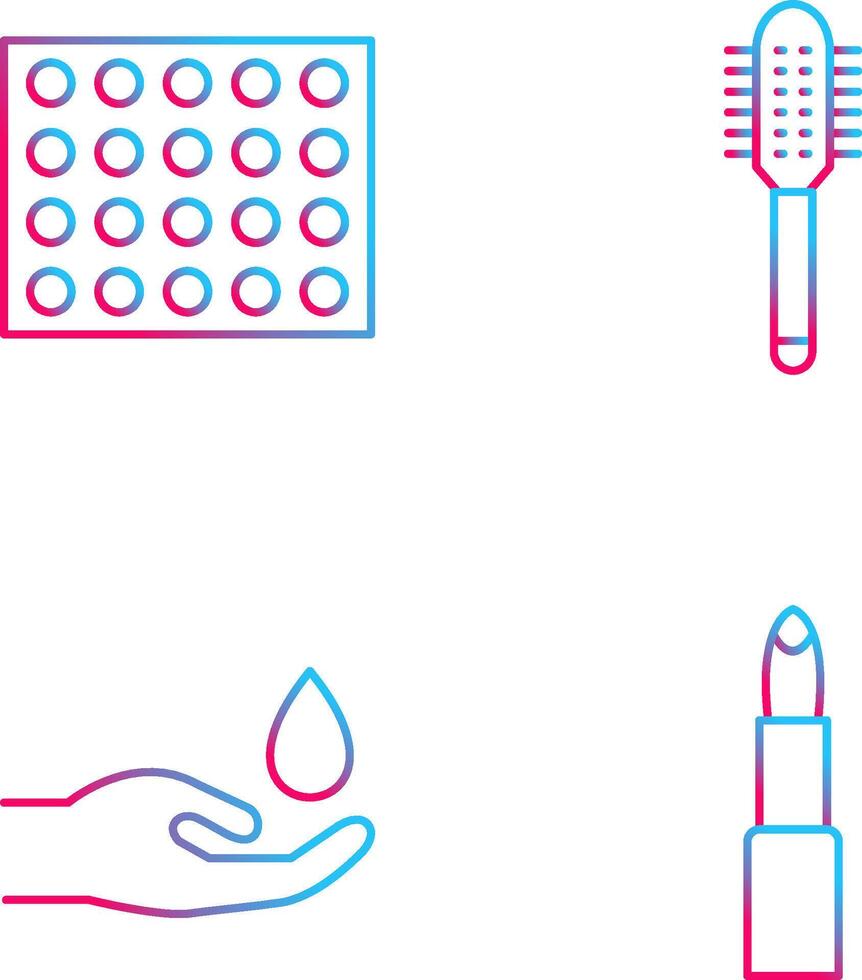 Colored Palette and Comb Icon vector