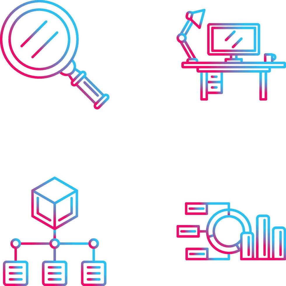 Search and Workspace Icon vector