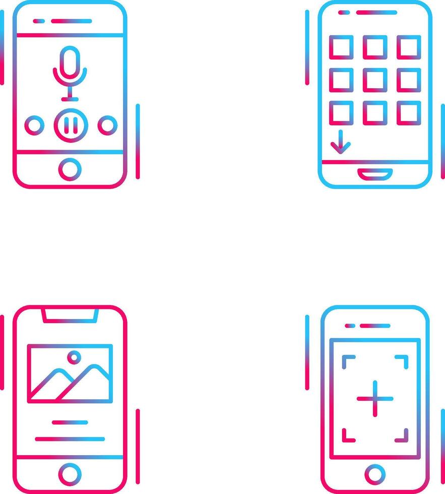 Voice Record and Device Icon vector