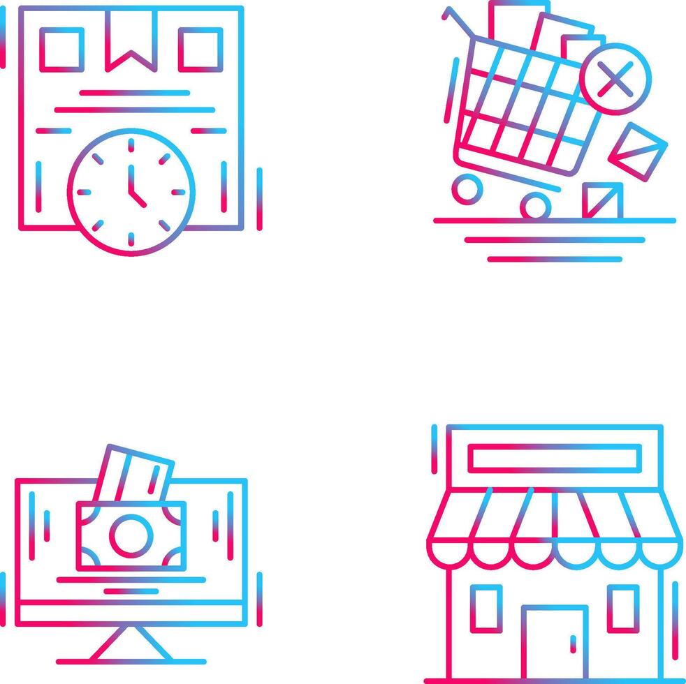 Time is Money and Offer End Icon vector