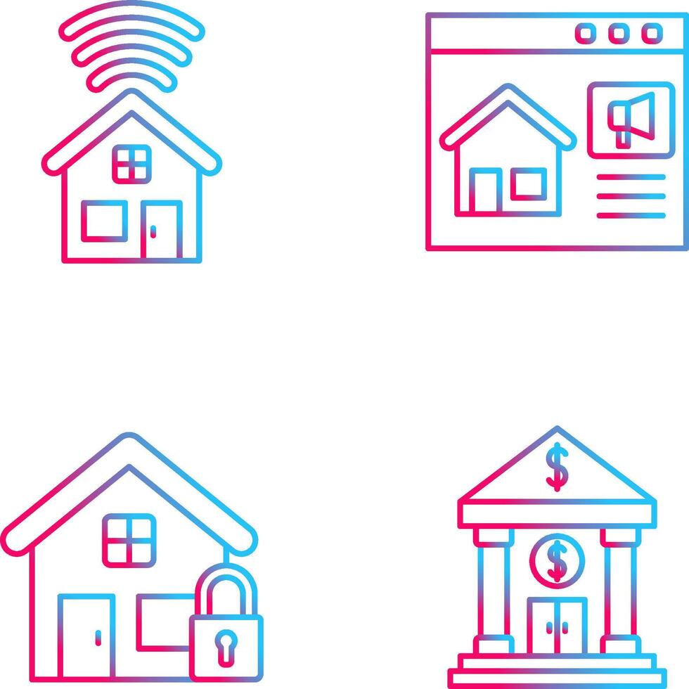 Smart house and Marketing Icon vector
