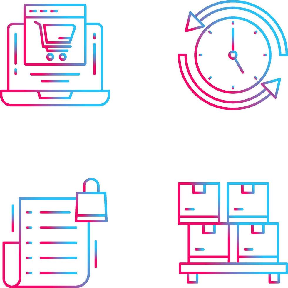 Add to Cart and Run time Icon vector