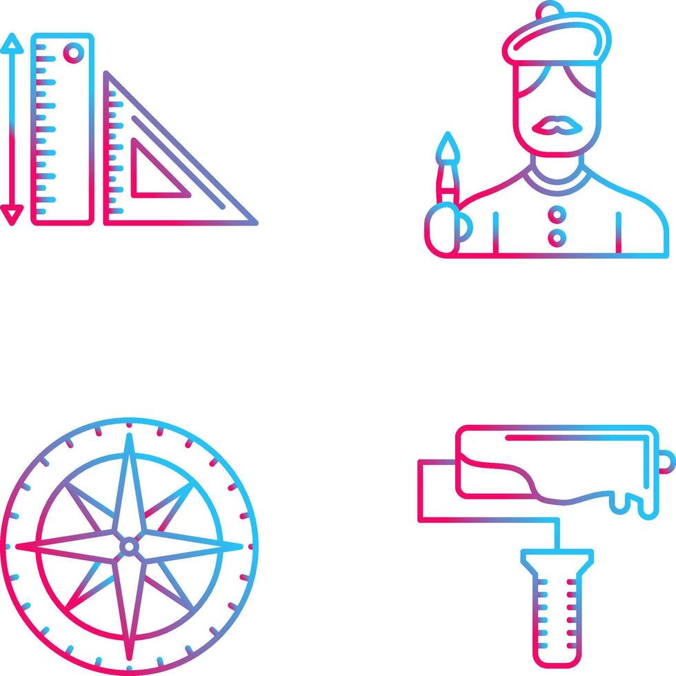 Rules and Artist Icon vector