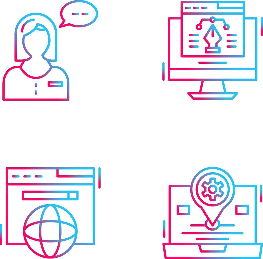 Consulting and Web Design Icon vector