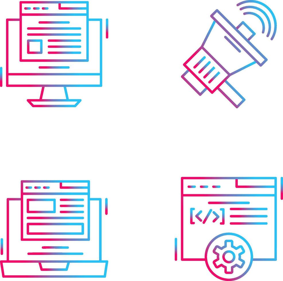 Blog and Megaphone Icon vector
