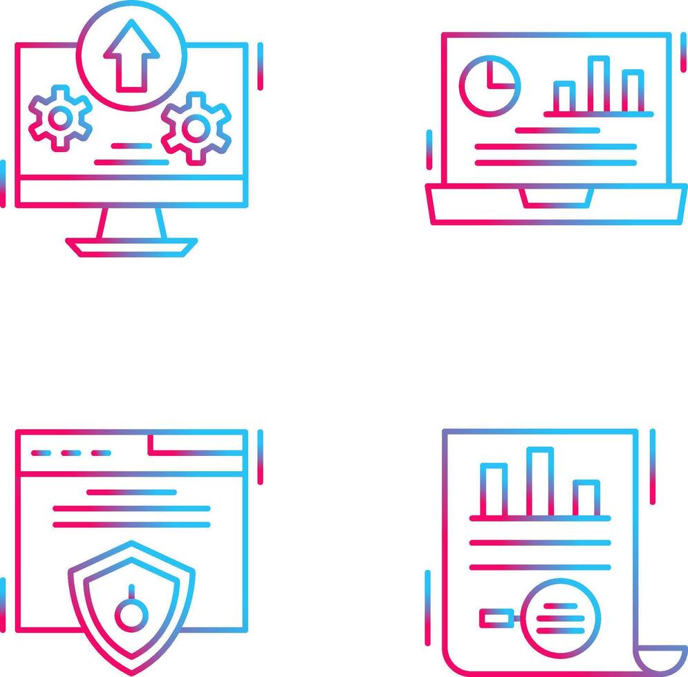 Upload and Dashboard Icon vector