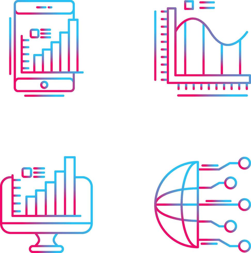 Mobile and Bar Chart Icon vector