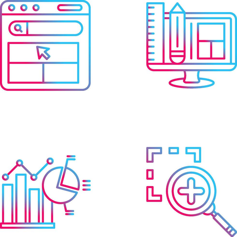 Website and Web Design Icon vector