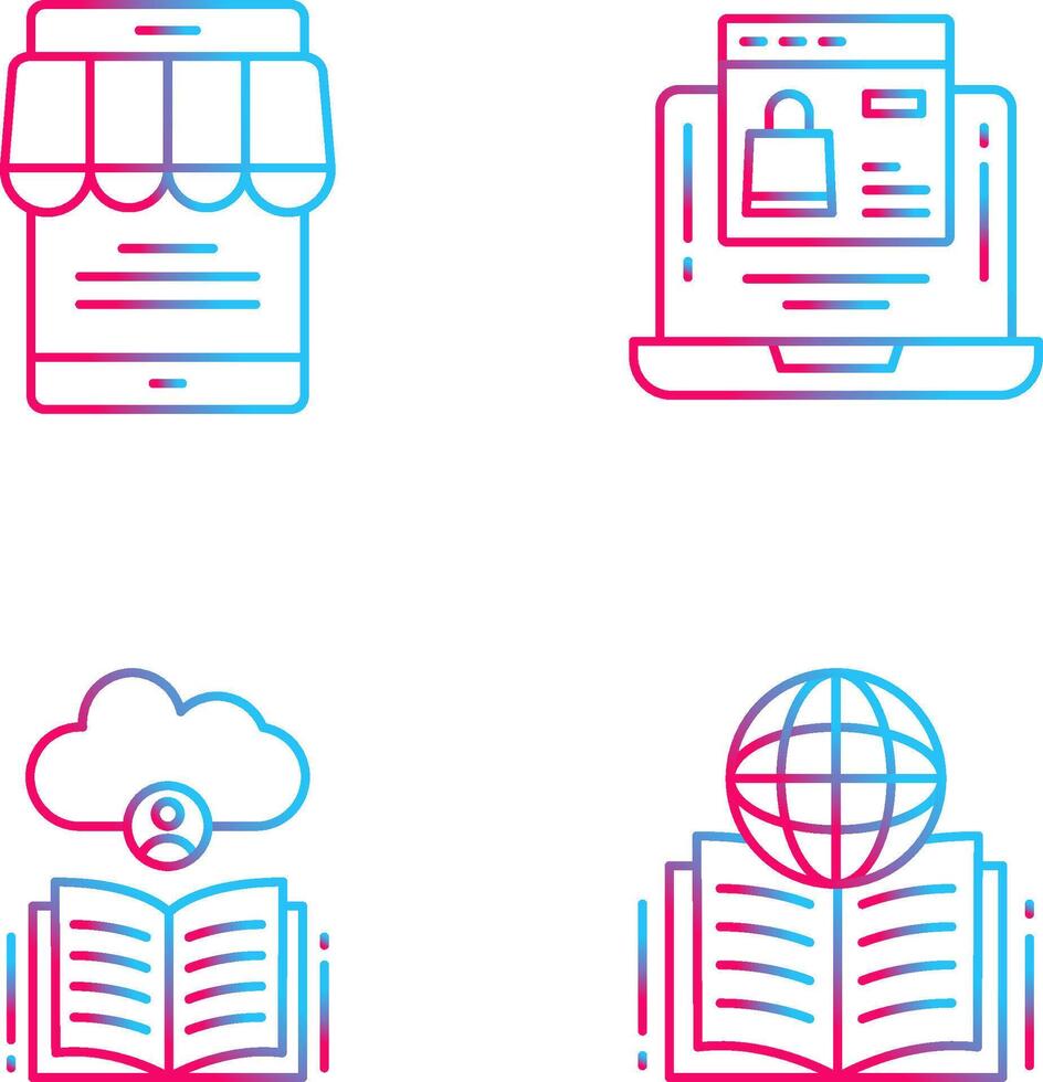 Online Store and Online Shopping Icon vector