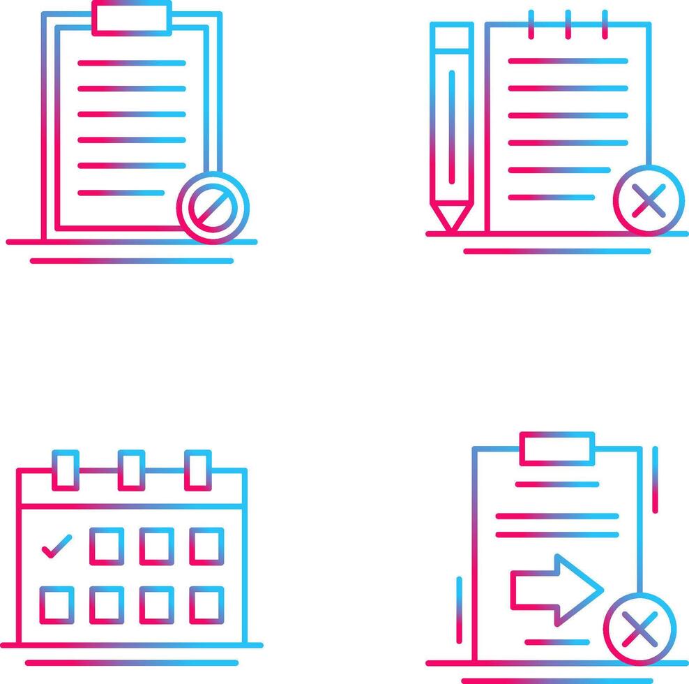 Prohibition and Unchecked Notes Icon vector