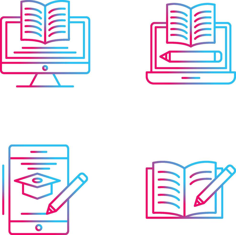 Digital Learning and Written Icon vector