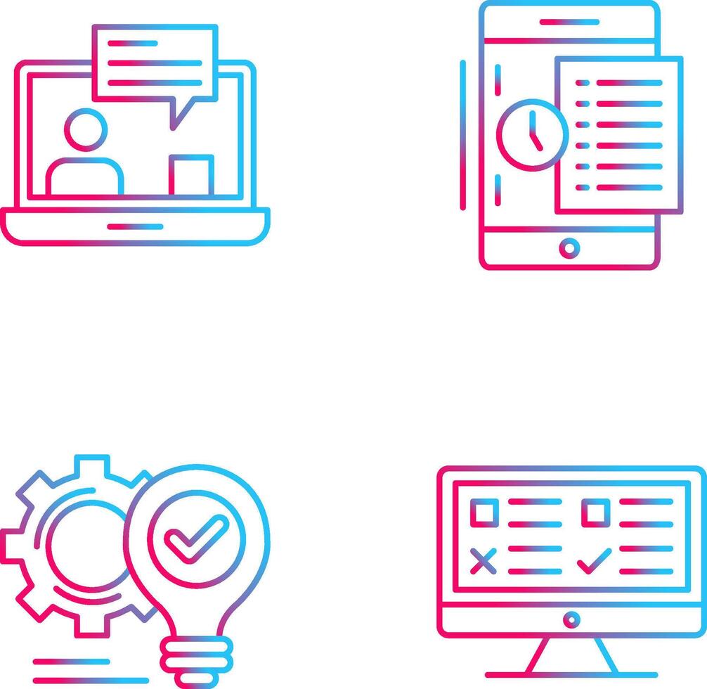 Coaching and Online Icon vector
