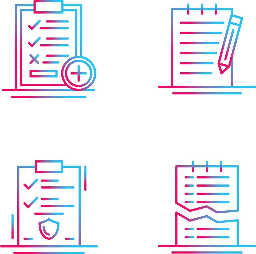 Medical Examination List and Check Up List Icon vector